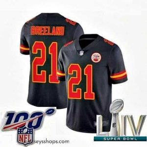 Sensational 2020 Super Bowl LIV Kansas City Chiefs #21 Bashaud Breeland Limited Black Rush Vapor Untouchable Football Jersey