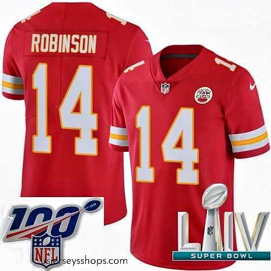 Captivating 2020 Super Bowl LIV Nike Kansas City Chiefs #14 Demarcus Robinson Red Team Color Vapor Untouchable Limited Player NFL Jersey