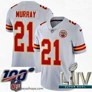 Stellar 2020 Super Bowl LIV Nike Kansas City Chiefs #21 Eric Murray White Vapor Untouchable Limited Player NFL Jersey