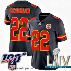 Exquisite 2020 Super Bowl LIV Nike Kansas City Chiefs #22 Orlando Scandrick Limited Black Rush Vapor Untouchable NFL Jersey