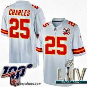 Breathtaking 2020 Super Bowl LIV Nike Kansas City Chiefs #25 Jamaal Charles White Vapor Untouchable Limited Player NFL Jersey