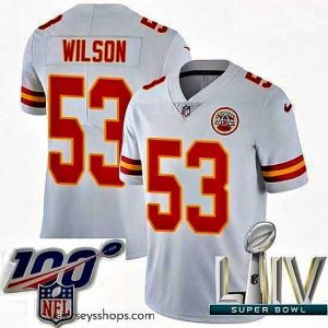 Glamorous 2020 Super Bowl LIV Nike Kansas City Chiefs #53 Ramik Wilson White Vapor Untouchable Limited Player NFL Jersey