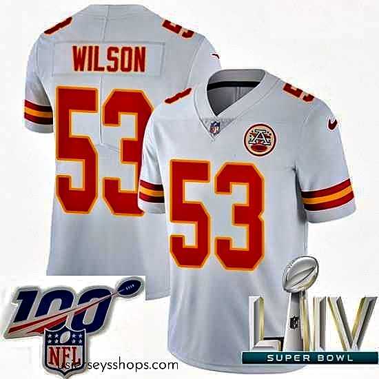 Glamorous 2020 Super Bowl LIV Nike Kansas City Chiefs #53 Ramik Wilson White Vapor Untouchable Limited Player NFL Jersey