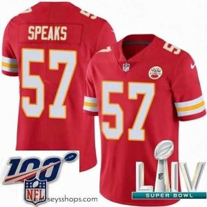 Glamorous 2020 Super Bowl LIV Nike Kansas City Chiefs #57 Breeland Speaks Red Team Color Vapor Untouchable Limited Player NFL Jersey