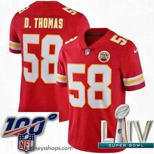 Sensational 2020 Super Bowl LIV Nike Kansas City Chiefs #58 Derrick Thomas Red Team Color Vapor Untouchable Limited Player NFL Jersey
