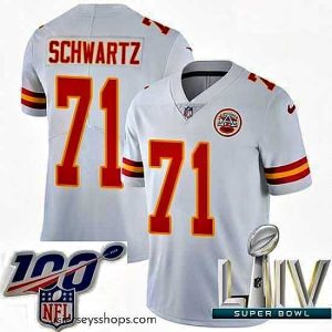Exquisite 2020 Super Bowl LIV Nike Kansas City Chiefs #71 Mitchell Schwartz White Vapor Untouchable Limited Player NFL Jersey