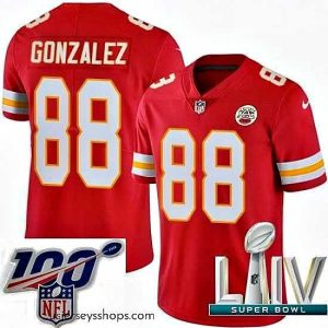 Captivating 2020 Super Bowl LIV Nike Kansas City Chiefs #88 Tony Gonzalez Red Team Color Vapor Untouchable Limited Player NFL Jersey