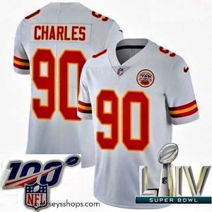 Breathtaking 2020 Super Bowl LIV Nike Kansas City Chiefs #90 Stefan Charles White Vapor Untouchable Limited Player NFL Jersey