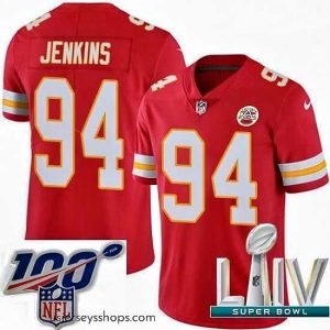 Alluring 2020 Super Bowl LIV Nike Kansas City Chiefs #94 Jarvis Jenkins Red Team Color Vapor Untouchable Limited Player NFL Jersey