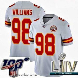 Alluring 2020 Super Bowl LIV Nike Kansas City Chiefs #98 Xavier Williams White Vapor Untouchable Limited Player NFL Jersey