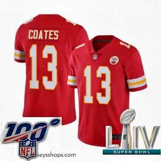 Alluring 2020 Super Bowl LIV Kansas City Chiefs #13 Sammie Coates Red Team Color Vapor Untouchable Limited Player Football Jersey