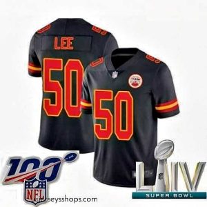 Magnificent 2020 Super Bowl LIV Kansas City Chiefs #50 Darron Lee Limited Black Rush Vapor Untouchable Football Jersey