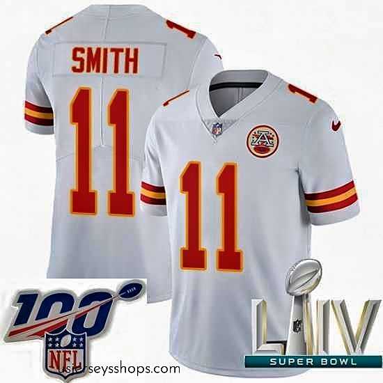 Exquisite 2020 Super Bowl LIV Nike Kansas City Chiefs #11 Alex Smith White Vapor Untouchable Limited Player NFL Jersey