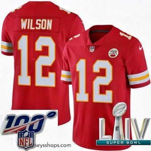 Captivating 2020 Super Bowl LIV Nike Kansas City Chiefs #12 Albert Wilson Red Team Color Vapor Untouchable Limited Player NFL Jersey