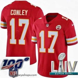 Stellar 2020 Super Bowl LIV Nike Kansas City Chiefs #17 Chris Conley Red Team Color Vapor Untouchable Limited Player NFL Jersey