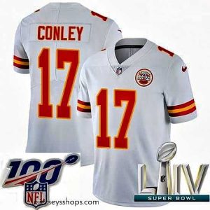 Alluring 2020 Super Bowl LIV Nike Kansas City Chiefs #17 Chris Conley White Vapor Untouchable Limited Player NFL Jersey