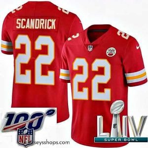Glamorous 2020 Super Bowl LIV Nike Kansas City Chiefs #22 Orlando Scandrick Red Team Color Vapor Untouchable Limited Player NFL Jersey