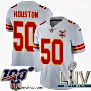 Breathtaking 2020 Super Bowl LIV Nike Kansas City Chiefs #50 Justin Houston White Vapor Untouchable Limited Player NFL Jersey