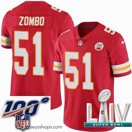 Alluring 2020 Super Bowl LIV Nike Kansas City Chiefs #51 Frank Zombo Red Team Color Vapor Untouchable Limited Player NFL Jersey