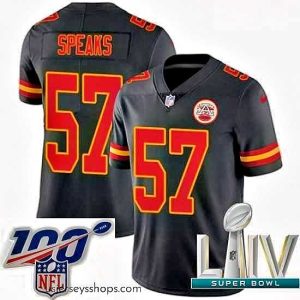 Breathtaking 2020 Super Bowl LIV Nike Kansas City Chiefs #57 Breeland Speaks Limited Black Rush Vapor Untouchable NFL Jersey
