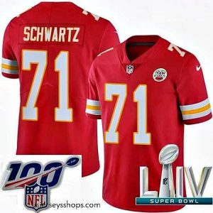 Captivating 2020 Super Bowl LIV Nike Kansas City Chiefs #71 Mitchell Schwartz Red Team Color Vapor Untouchable Limited Player NFL Jersey
