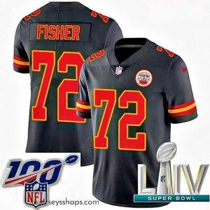 Sensational 2020 Super Bowl LIV Nike Kansas City Chiefs #72 Eric Fisher Limited Black Rush Vapor Untouchable NFL Jersey