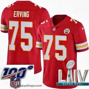 Stellar 2020 Super Bowl LIV Nike Kansas City Chiefs #75 Cameron Erving Red Team Color Vapor Untouchable Limited Player NFL Jersey