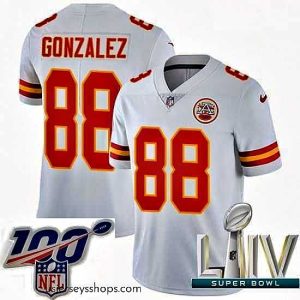 Stunning 2020 Super Bowl LIV Nike Kansas City Chiefs #88 Tony Gonzalez White Vapor Untouchable Limited Player NFL Jersey