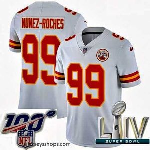Magnificent 2020 Super Bowl LIV Nike Kansas City Chiefs #99 Rakeem Nunez-Roches White Vapor Untouchable Limited Player NFL Jersey
