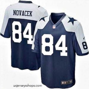 Glamorous #84 Jay Novacek Elite Navy Blue Dallas Cowboys Alternate Throwback Nike Jersey