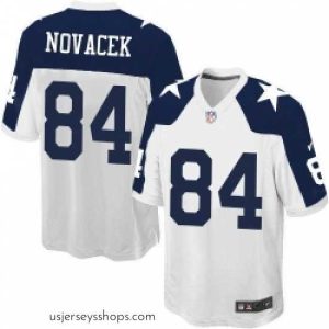 Stunning #84 Jay Novacek Elite White Dallas Cowboys Alternate Throwback Nike Jersey