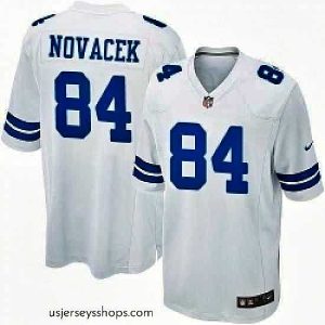 Stunning #84 Jay Novacek Elite White Dallas Cowboys Road Nike Jersey
