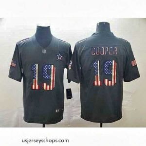 Sensational Cowboys 19 Amari Cooper 2019 Salute To Service USA Flag Fashion Limited Jersey