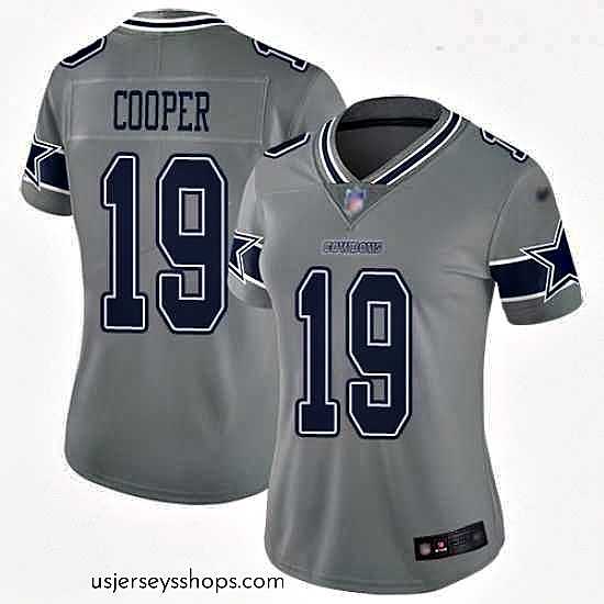 Alluring Cowboys #19 Amari Cooper Gray Stitched Football Limited Inverted Legend Jersey