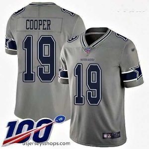 Sensational Cowboys #19 Amari Cooper Gray Stitched Football Limited Inverted Legend 100th Season Jersey