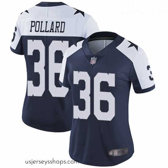 Magnificent Cowboys #36 Tony Pollard Navy Blue Thanksgiving Stitched Football Vapor Untouchable Limited Throwback Jersey