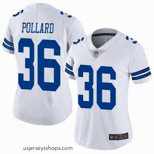 Glamorous Cowboys #36 Tony Pollard White Stitched Football Vapor Untouchable Limited Jersey