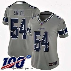 Glamorous Cowboys #54 Jaylon Smith Gray Stitched Football Limited Inverted Legend 100th Season Jersey