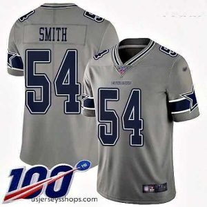 Breathtaking Cowboys #54 Jaylon Smith Gray Stitched Football Limited Inverted Legend 100th Season Jersey