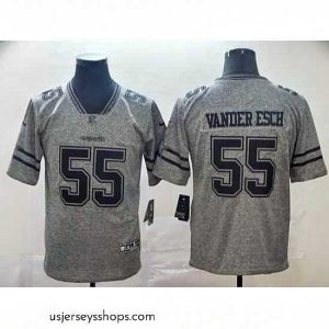 Sensational Cowboys 55 Leighton Vander Esch Gray Gridiron Gray Vapor Untouchable Limited Jersey