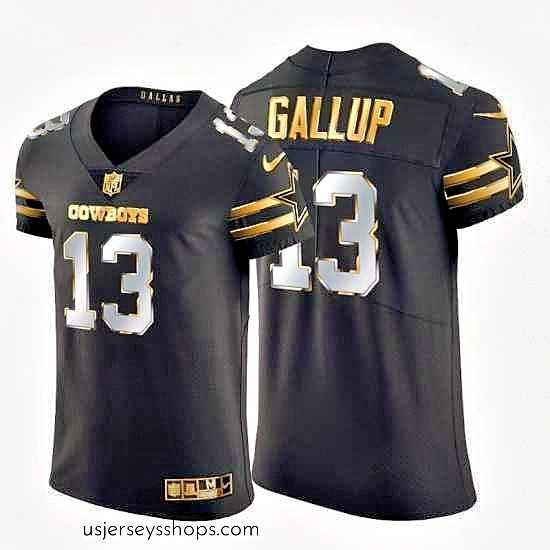 Breathtaking Dallas Cowboys 13 Michael Gallup Nike Black Edition Vapor Untouchable Elite NFL Jersey