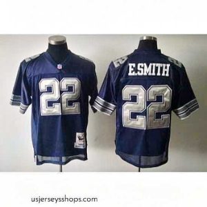 Alluring Dallas Cowboys 22 E.smith throwback blue jerseys