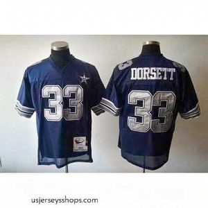Glamorous Dallas Cowboys 33 DORSETT throwback blue jersey