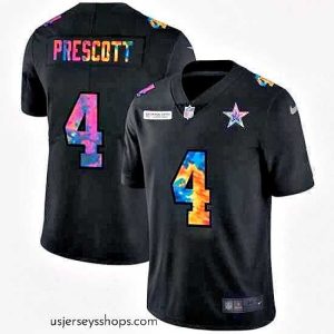 Sensational Dallas Cowboys 4 Dak Prescott Nike Multi Color Black 2020 NFL Crucial Catch Vapor Untouchable Limited Jersey