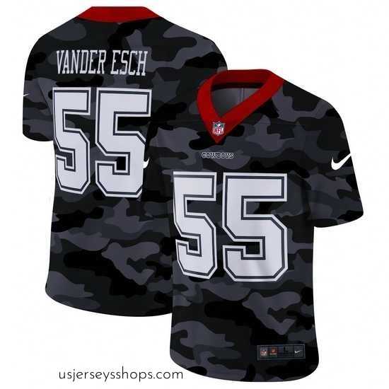 Exquisite Dallas Cowboys 55 Leighton Vander Esch Nike 2020 Black CAMO Vapor Untouchable Limited Stitched NFL Jersey