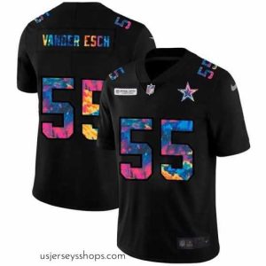 Glamorous Dallas Cowboys 55 Leighton Vander Esch Nike Multi Color Black 2020 NFL Crucial Catch Vapor Untouchable Limited Jersey