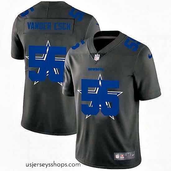 Exquisite Dallas Cowboys 55 Leighton Vander Esch Nike Team Logo Dual Overlap Limited NFL Jersey Black