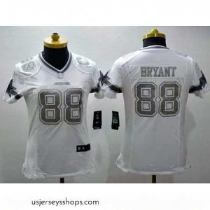 Stunning Dallas Cowboys 88 Bryantl White NFL Limited Platinum Jersey