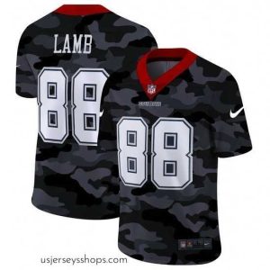 Glamorous Dallas Cowboys 88 CeeDee Lamb Nike 2020 Black CAMO Vapor Untouchable Limited Stitched NFL Jersey
