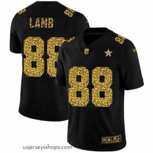 Stunning Dallas Cowboys 88 CeeDee Lamb Nike Leopard Print Fashion Vapor Limited NFL Jersey Black